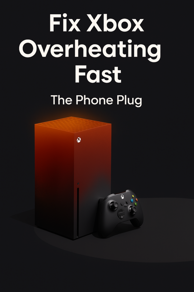  Overheating Xbox Series X console glowing red with controller, indicating thermal issues.