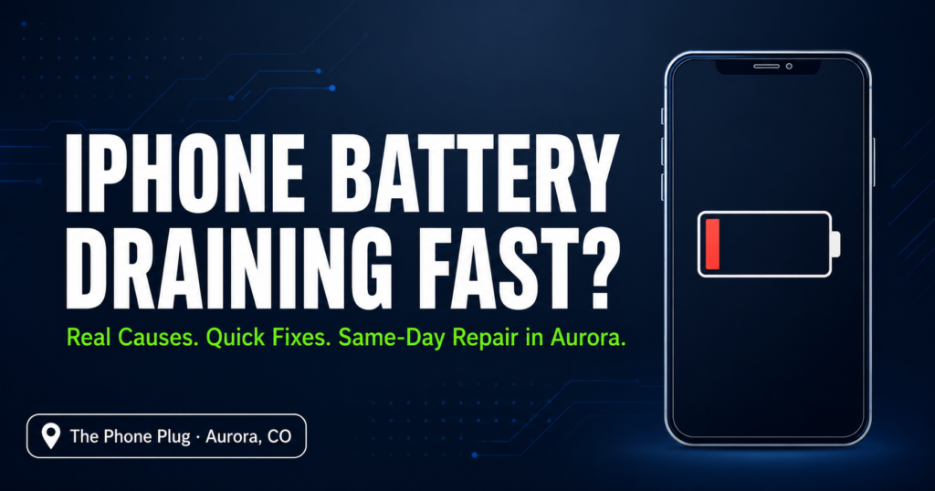 iPhone battery draining fast? Get it fixed.